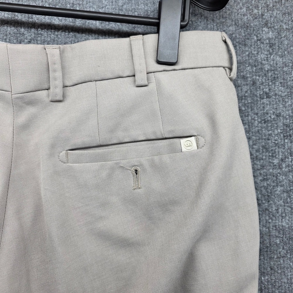 Peter Millar Men's Classic Fit Flat Front Chino Dress Pants Tan Size 33 EB50 - Picture 5 of 12